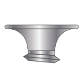 Bugle screw head