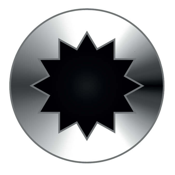 Top view of spline multi-tooth drive
